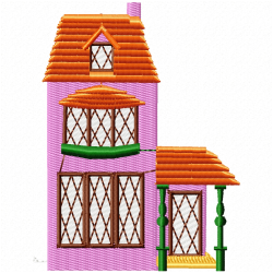 Buildings Embroidery Design 8